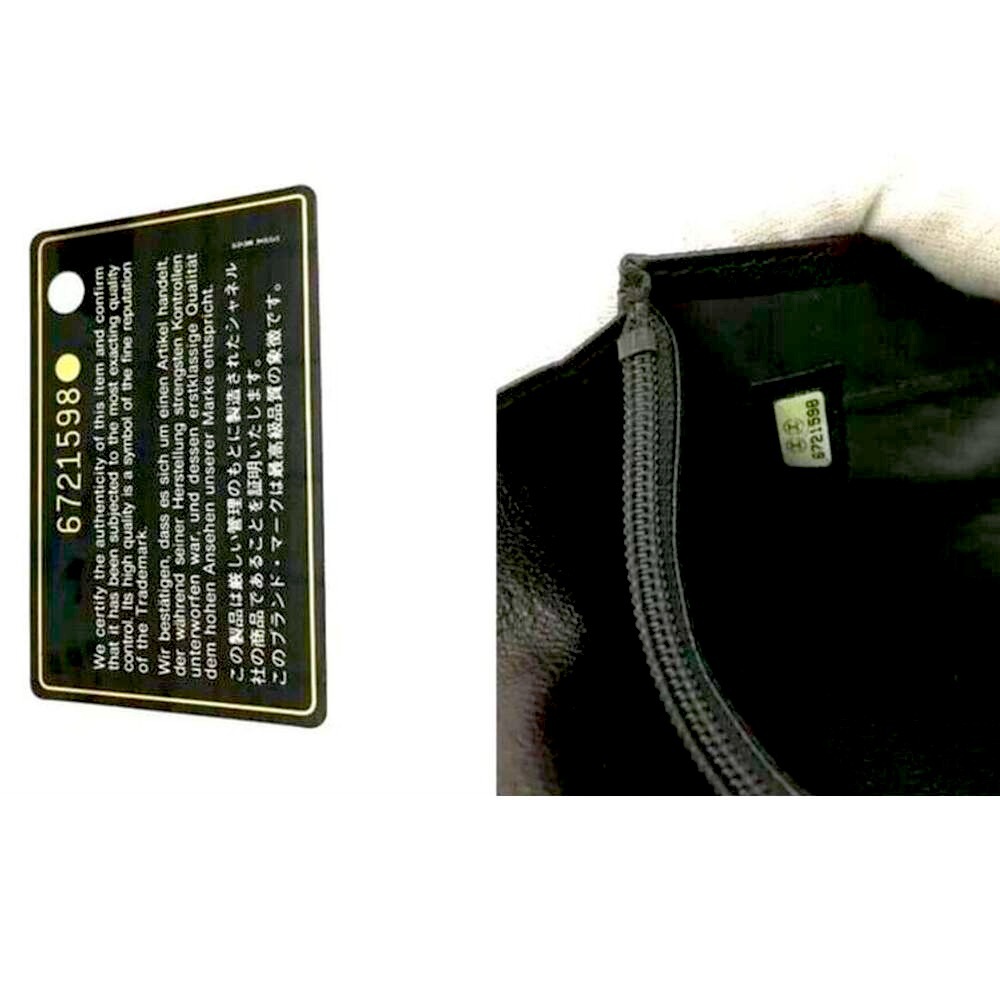 ❌SOLD❌Authentic CHANEL CC Logo Black Leather X Gold Long Wallet W/ Serial Card - Picture 8 of 8